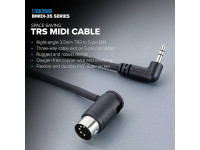 <b>BOSS BMIDI-1-35 cabo ficha TRS stereo angulado 3.5 mm e ficha MIDI standard 5-pinos com 30 centimetros comprimento Garantia Vitalícia</b> <b>BOSS BMIDI-1-35 cabo ficha TRS stereo angulado 3.5 mm e ficha MIDI standard 5-pinos com 30 centimetros comprimento Garantia Vitalícia</b>